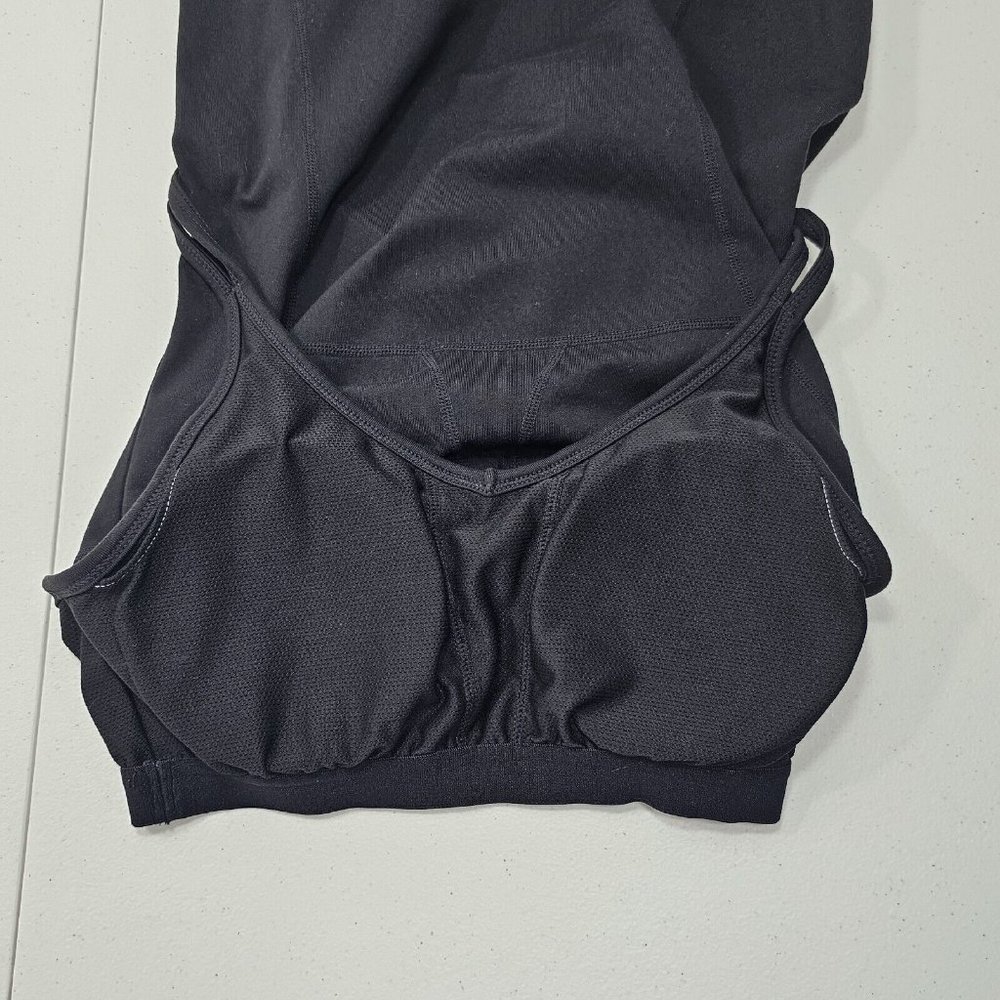 Athleta Racerback Strappy Tank Top Womens Size Small Black Shelf Bra Athletic - Picture 6 of 13